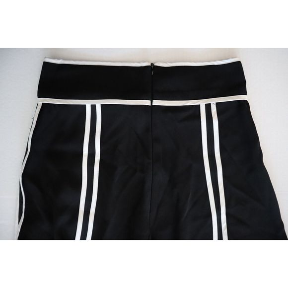 Gracia Women's Sz Small Black/White Open Palazzo Pants - Picture 7 of 9